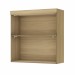 Armário Aéreo Cozinha 80 Cm Marquesa 2 Portas 100% Mdf Nature/Verde - Nesher