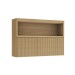 Armário Aéreo Cozinha 120 Cm Marquesa 1 Porta Ripado 100% Mdf Nature - Nesher