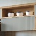 Armário Aéreo Cozinha 120 Cm Marquesa 1 Porta Ripado 100% Mdf Nature/Verde - Nesher