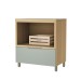 Balcão de Cozinha Marquesa 1 Gaveta 100% Mdf Nature/Verde - Nesher