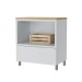 Balcão de Cozinha Marquesa 1 Gaveta 100% Mdf Branco/Nature - Nesher