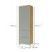 Paneleiro Marquesa 2 Portas 2 Gavetas 100% Mdf Nature/Verde - Nesher