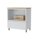 Armário de Banheiro Marquesa 1 Gaveta 100% Mdf Branco/Nature - Nesher