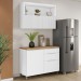Cozinha Compacta Marquesa 2 Portas 3 Gavetas Ripado 100% Mdf Branco - Nesher