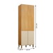 Paneleiro Dakota 4 Portas 4 Prateleiras 70 Cm Cinamomo/Off White - Valdemóveis