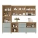 Cozinha Completa Marquesa 7 Portas 6 Gavetas 100% Mdf Verde/Nature - Nesher