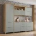 Cozinha Completa Marquesa 7 Portas 6 Gavetas 100% Mdf Verde/Nature - Nesher