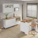 Cozinha Compacta Marquesa 4 Portas 7 Gavetas com Ilha Ripado 100% Mdf Branco - Nesher