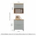 Armário de Cozinha Marquesa 2 Portas 1 Gaveta 100% Mdf Nature/Verde - Nesher