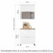 Armário de Cozinha Marquesa 2 Portas 1 Gaveta 100% Mdf Branco - Nesher