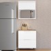 Armário de Cozinha Marquesa 2 Portas 1 Gaveta 100% Mdf Branco - Nesher