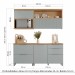 Cozinha Compacta Marquesa 4 Portas 4 Gavetas Ripado 100% Mdf Nature/Verde - Nesher