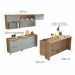 Cozinha Completa Marquesa Gourmet 5 Portas 4 Gavetas com Ilha Ripado 100% Mdf Nature/Verde - Nesher