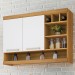 Armário Aéreo Cozinha 120 Cm Burguesa Premium 2 Portas 100% Mdf Amadeirado Freijó/Branco - Nesher