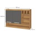 Armário Aéreo Cozinha 120 Cm Burguesa Premium 2 Portas 100% Mdf Amadeirado Freijó/Grafite - Nesher