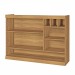 Armário Aéreo Cozinha 120 Cm Burguesa Premium 2 Portas 100% Mdf Amadeirado Freijó/Grafite - Nesher