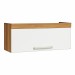 Armário Aéreo Cozinha 80 Cm Burguesa Premium 1 Porta 100% Mdf Freijó/Branco - Nesher
