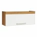 Armário Aéreo Cozinha 80 Cm Burguesa Premium 1 Porta 100% Mdf Freijó/Branco - Nesher