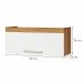 Armário Aéreo Cozinha 80 Cm Burguesa Premium 1 Porta 100% Mdf Freijó/Branco - Nesher