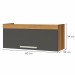 Armário Aéreo Cozinha 80 Cm Burguesa Premium 1 Porta 100% Mdf Freijó/Grafite - Nesher