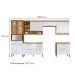 Cozinha Completa Burguesa Premium 12 Portas 5 Gavetas com Vidro 100% Mdf Freijó/Branco - Nesher