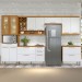 Cozinha Completa Burguesa Premium 12 Portas 5 Gavetas com Vidro 100% Mdf Freijó/Branco - Nesher