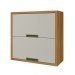 Armário Aéreo Cozinha 80 Cm Imperatriz 2 Portas 100% Mdf Freijó/Off White - Nesher
