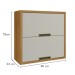 Armário Aéreo Cozinha 80 Cm Imperatriz 2 Portas 100% Mdf Freijó/Off White - Nesher