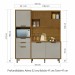 Cozinha Compacta Loft Imperatriz 6 Portas 2 Gavetas Ripado 100% Mdf Amadeirado Freijó/Off White - Nesher