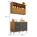 Cozinha Compacta Imperatriz 2 Portas 4 Gavetas Ripado 100% Mdf Freijó/Grafite - Nesher Móveis
