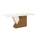 Mesa de Madeira Epic com Vidro Sc23 Nature/Off White - Henn