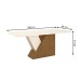 Mesa de Madeira Epic com Vidro Sc23 Nature/Off White - Henn