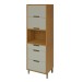 Paneleiro Imperatriz 2 Portas 3 Gavetas 100% Mdf Freijó/Off White - Nesher