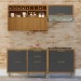 Cozinha Compacta Imperatriz 4 Portas 5 Gavetas Ripado 100% Mdf Freijó/Grafite - Nesher