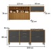 Cozinha Compacta Imperatriz 4 Portas 5 Gavetas Ripado 100% Mdf Freijó/Grafite - Nesher
