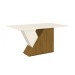 Mesa de Madeira Epic 160 Cm com Vidro Nature/Off White - Henn