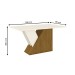 Mesa de Madeira Epic 160 Cm com Vidro Nature/Off White - Henn