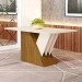 Mesa de Madeira Epic 160 Cm com Vidro Nature/Off White - Henn