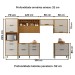 Cozinha Completa Imperatriz 8 Portas 8 Gavetas Ripado 100% Mdf Freijó/Off White - Nesher