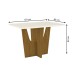 Mesa de Madeira Vértice com Vidro Sc40 Nature/Off White - Henn