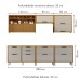 Cozinha Completa Imperatriz 7 Portas 6 Gavetas Ripado 100% Mdf Freijó/Off White - Nesher