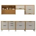 Cozinha Completa Imperatriz 7 Portas 6 Gavetas Ripado 100% Mdf Freijó/Off White - Nesher