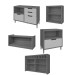 Cozinha Completa Imperatriz 7 Portas 6 Gavetas Ripado 100% Mdf Freijó/Off White - Nesher
