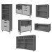 Cozinha Completa Imperatriz 7 Portas 8 Gavetas Ripado 100% Mdf Freijó/Off White - Nesher