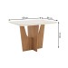 Mesa de Madeira Vértice 120 Cm com Vidro Nature/Off White - Henn
