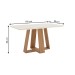 Mesa de Jantar 6 Lugares Lins/Bella com Vidro Nature/Off White/Linho - Henn