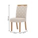 Mesa de Jantar 6 Lugares Lins/Bella com Vidro Nature/Off White/Linho - Henn