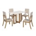 Mesa de Jantar 4 Lugares Natalí/Milla Nature/Off White/Linho - Henn