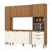 Cozinha Compacta 11 Portas 2 Gavetas B126 Nature/Off White - Henn