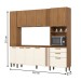 Cozinha Compacta 11 Portas 2 Gavetas B126 Nature/Off White - Henn